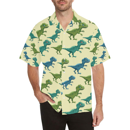 T Rex Pattern Print Design A04 Men's Hawaiian Shirt