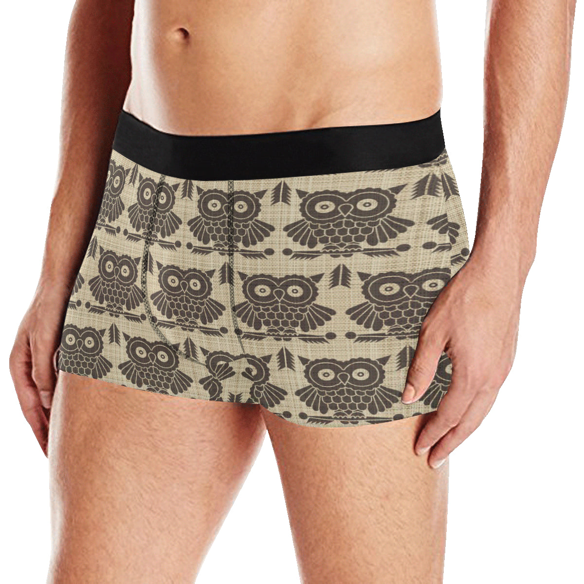 Owl Pattern Print Design A01 Men's Boxer Briefs