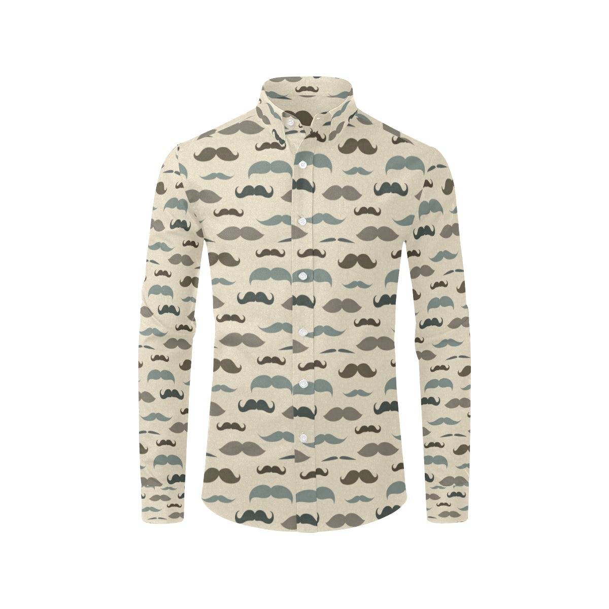 Mustache Pattern Print Design A01 Men's Long Sleeve Shirt