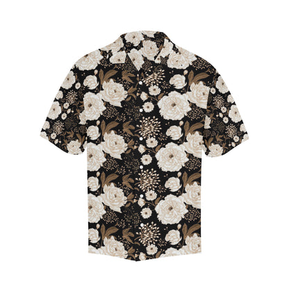 Peony Pattern Print Design A02 Men's Hawaiian Shirt