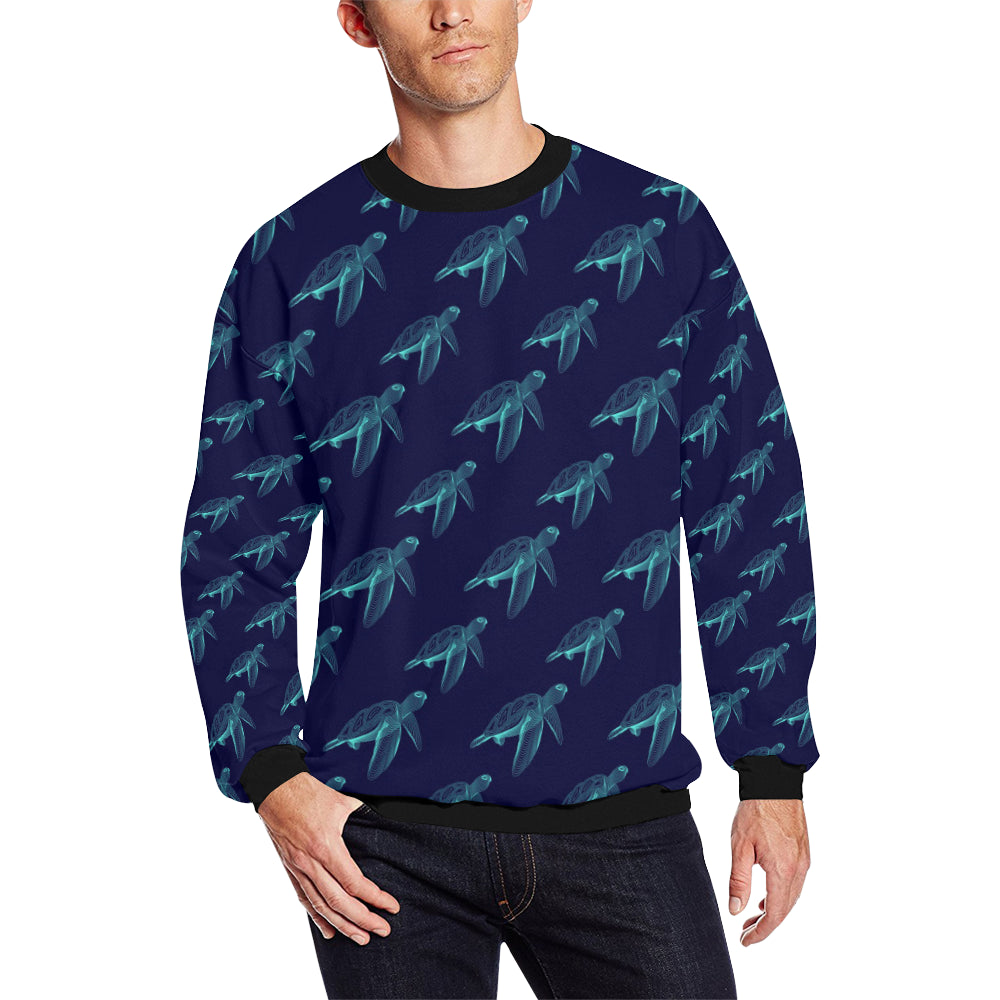 Sea Turtle Pattern Print Design T04 Men Long Sleeve Sweatshirt