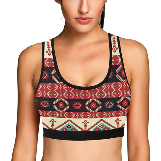 Navajo Pattern Print Design A05 Sports Bra