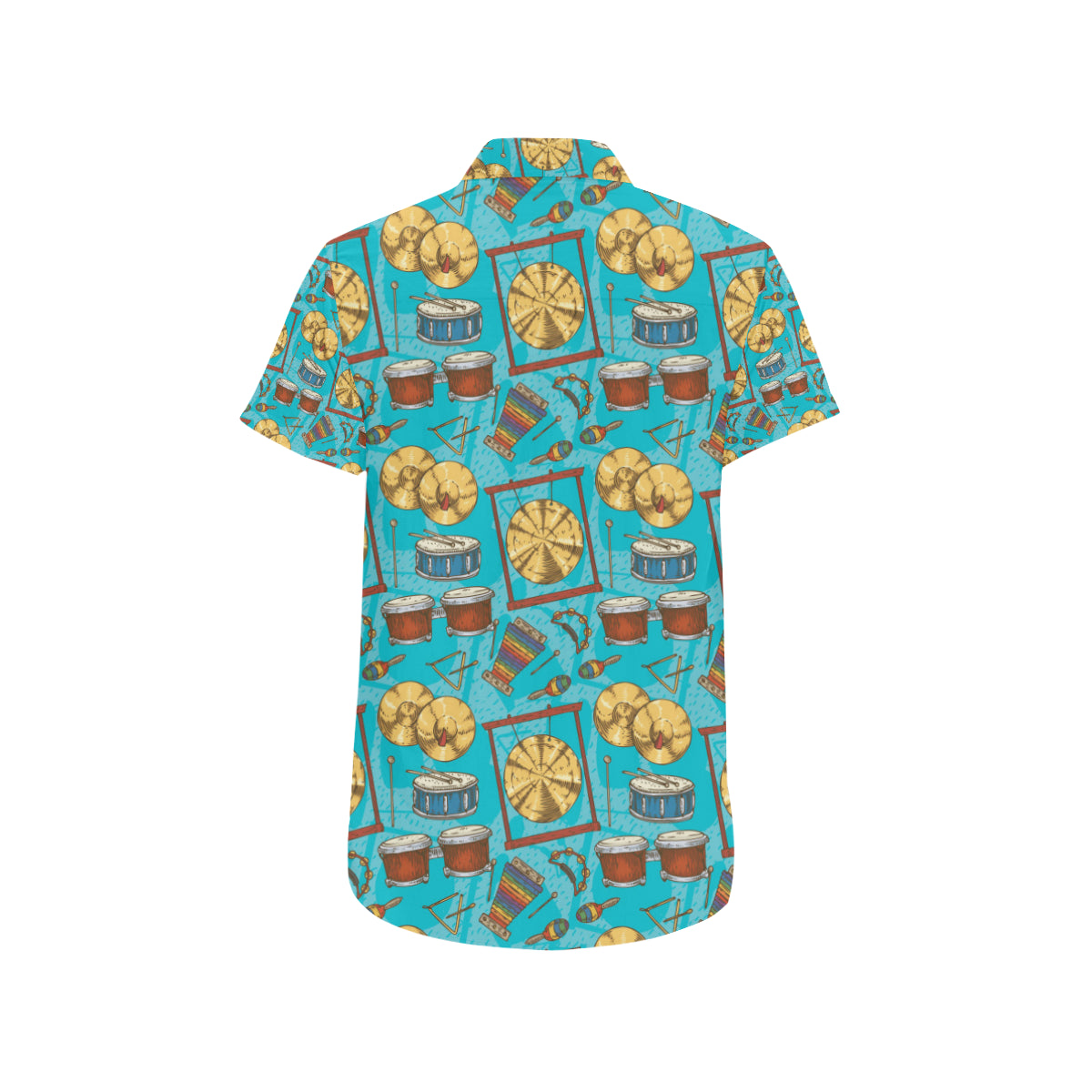 Percussion Pattern Print Design 03 Men's Short Sleeve Button Up Shirt