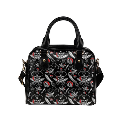Pirate Pattern Print Design A05 Shoulder Handbag
