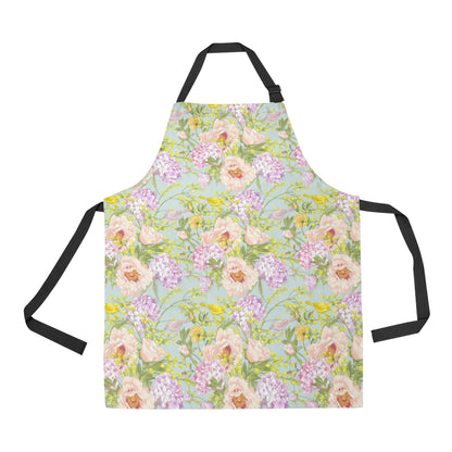 Hydrangea Pattern Print Design HD02 Apron with Pocket