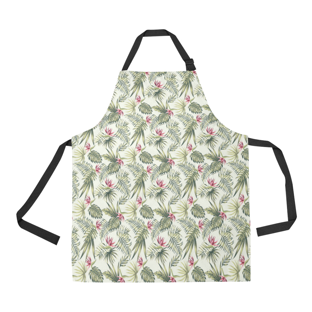 Bird Of Paradise Pattern Print Design 04 Apron with Pocket