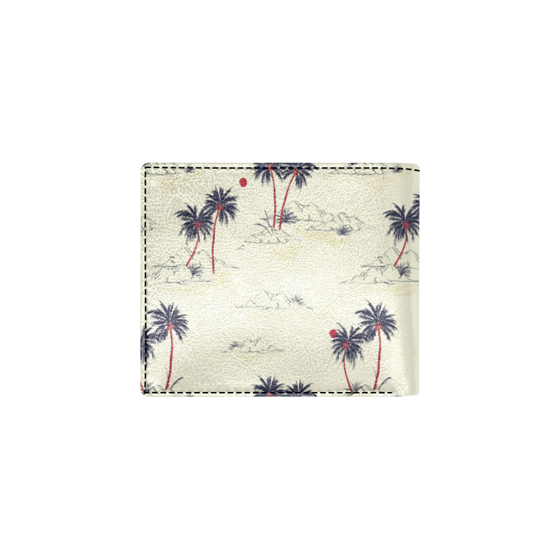 Palm Tree Pattern Print Design PT08 Men's ID Card Wallet