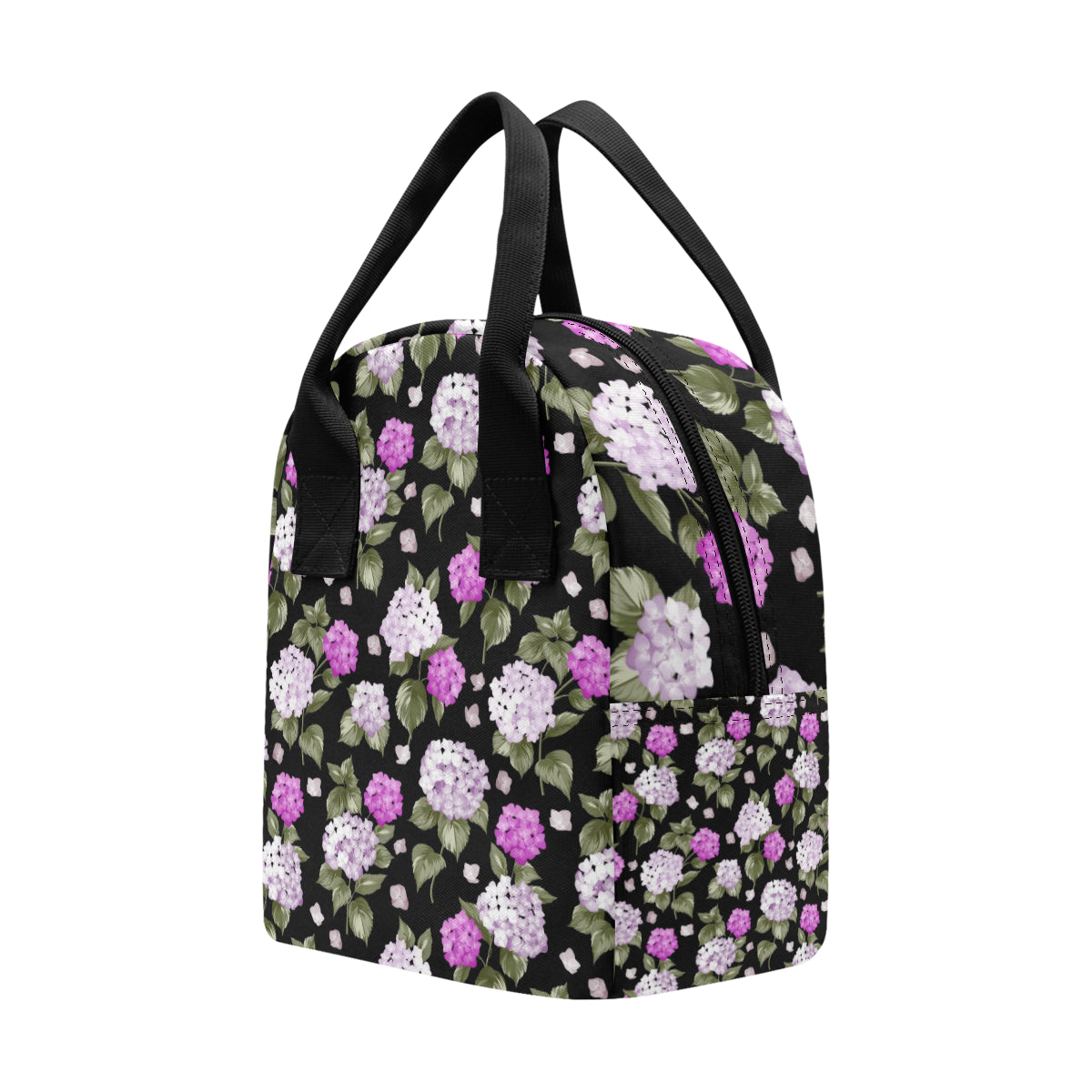 Hydrangea Pattern Print Design HD011 Insulated Lunch Bag