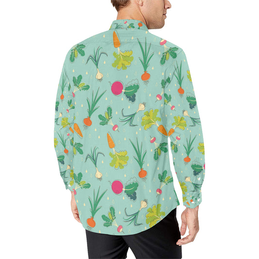 Radish Pattern Print Design A01 Men's Long Sleeve Shirt