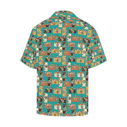 Camera Pattern Print Design 02 Men's Hawaiian Shirt