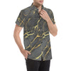 Marble Pattern Print Design 02 Men's Short Sleeve Button Up Shirt