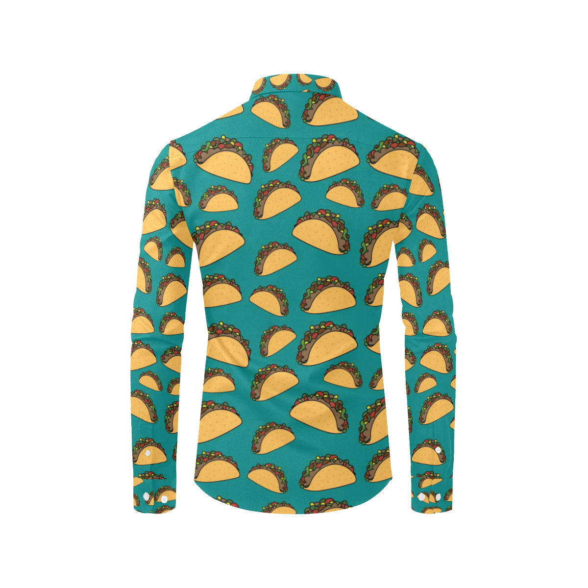 Taco Pattern Print Design TC07 Men's Long Sleeve Shirt