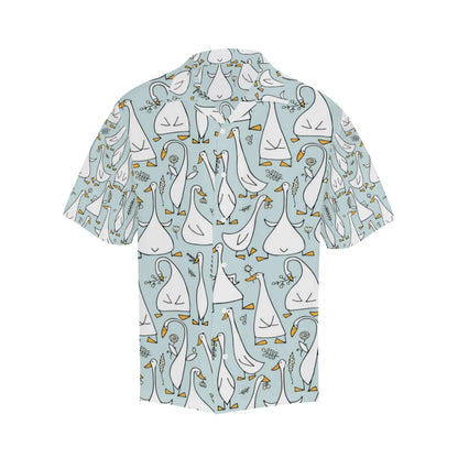 Goose Pattern Print Design 03 Men's Hawaiian Shirt