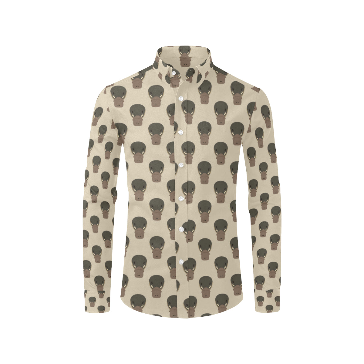 Platypus Pattern Print Design A03 Men's Long Sleeve Shirt