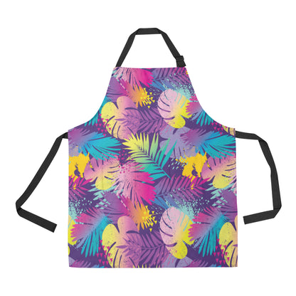 Palm Leaf Pattern Print Design A04 Apron with Pocket