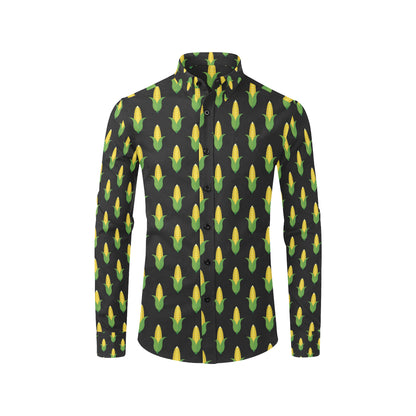 Corn Pattern Print Design 05 Men's Long Sleeve Shirt