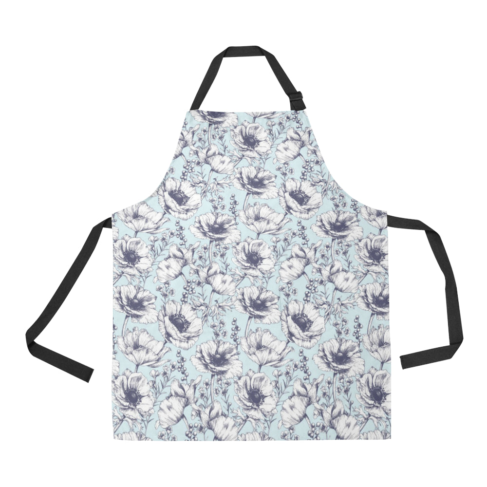 Anemone Pattern Print Design 02 Apron with Pocket