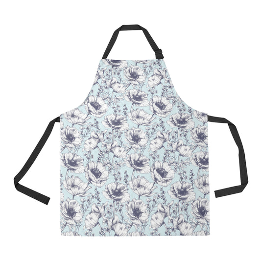 Anemone Pattern Print Design 02 Apron with Pocket