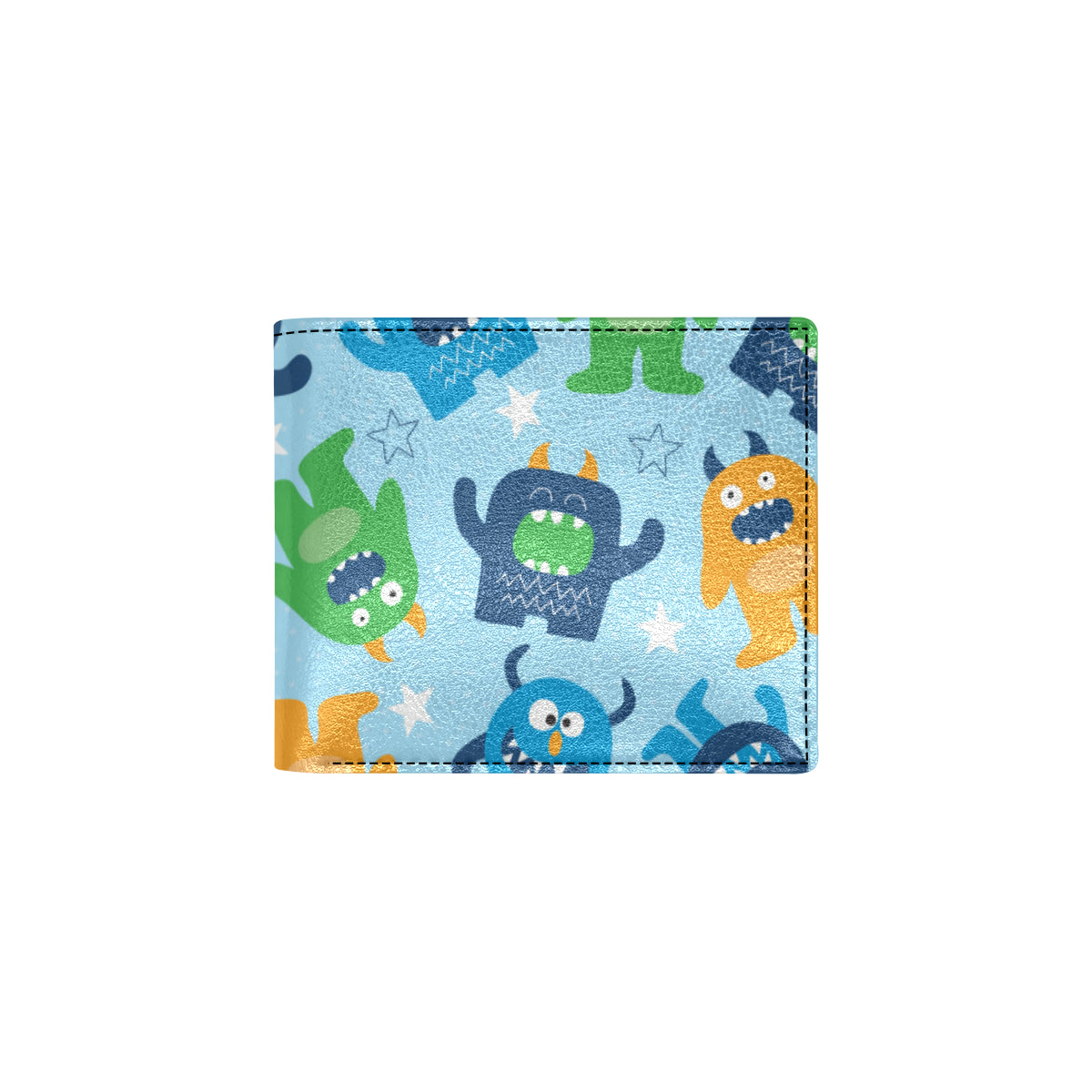 Monster Cartoon Pattern Print Design 04 Men's ID Card Wallet