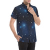 Night sky Pattern Print Design A02 Men's Short Sleeve Button Up Shirt