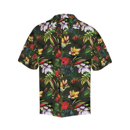 Magnolia Pattern Print Design 02 Men's Hawaiian Shirt
