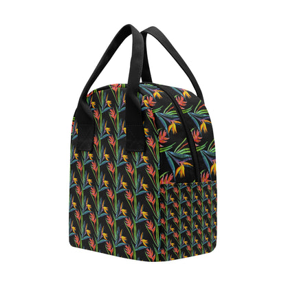 Heliconia Pattern Print Design HL04 Insulated Lunch Bag