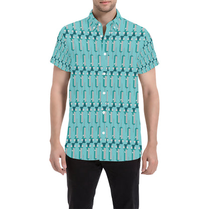 Phlebotomist Concept Design Men's Short Sleeve Button Up Shirt