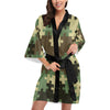 Puzzle Camo Pattern Print Design A03 Women's Short Kimono