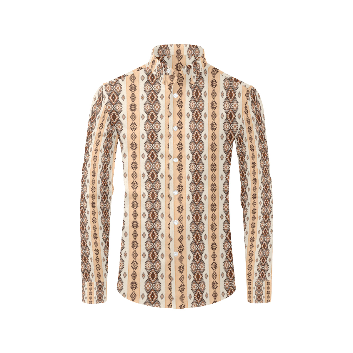 Native Classic Pattern Print Men's Long Sleeve Shirt