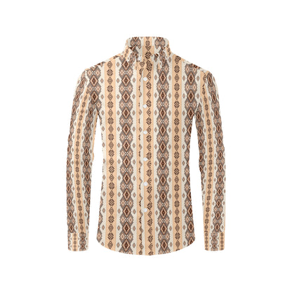Native Classic Pattern Print Men's Long Sleeve Shirt
