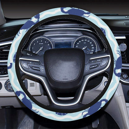 Crab Pattern Print Design 04 Steering Wheel Cover with Elastic Edge