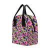 Pink Hibiscus Pattern Print Design HB027 Insulated Lunch Bag