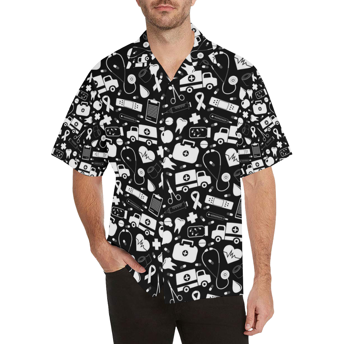 Medical Pattern Print Design 01 Men's Hawaiian Shirt