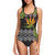 Bird Of Paradise Pattern Print Design BOP07 Women Swimsuit