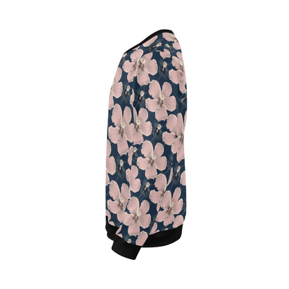 Plumeria Pattern Print Design PM018 Men Long Sleeve Sweatshirt