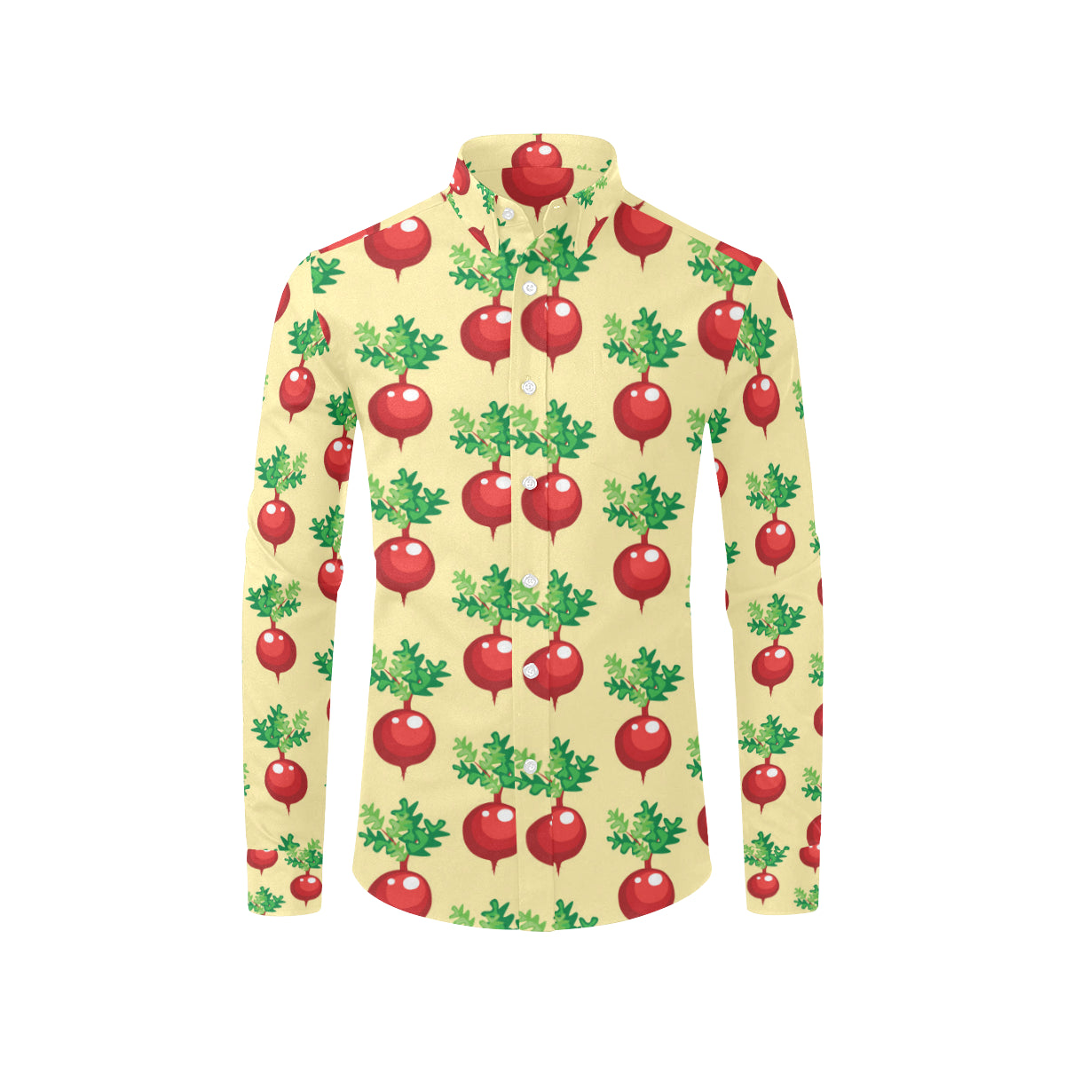 Radish Pattern Print Design A02 Men's Long Sleeve Shirt