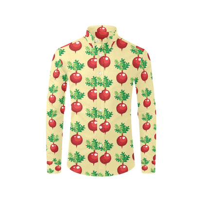 Radish Pattern Print Design A02 Men's Long Sleeve Shirt