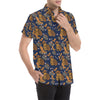 Cowboy Pattern Print Design 03 Men's Short Sleeve Button Up Shirt