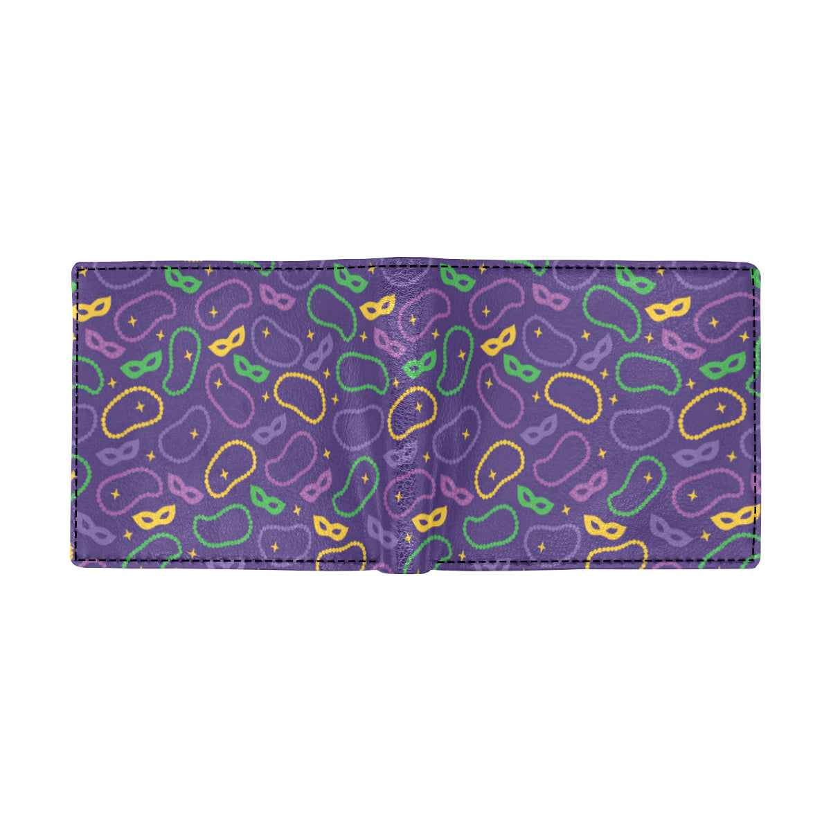 Mardi Gras Pattern Print Design 04 Men's ID Card Wallet