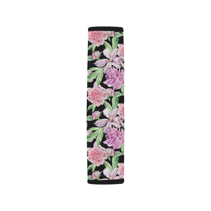 Peony Pattern Print Design PE08 Car Seat Belt Cover