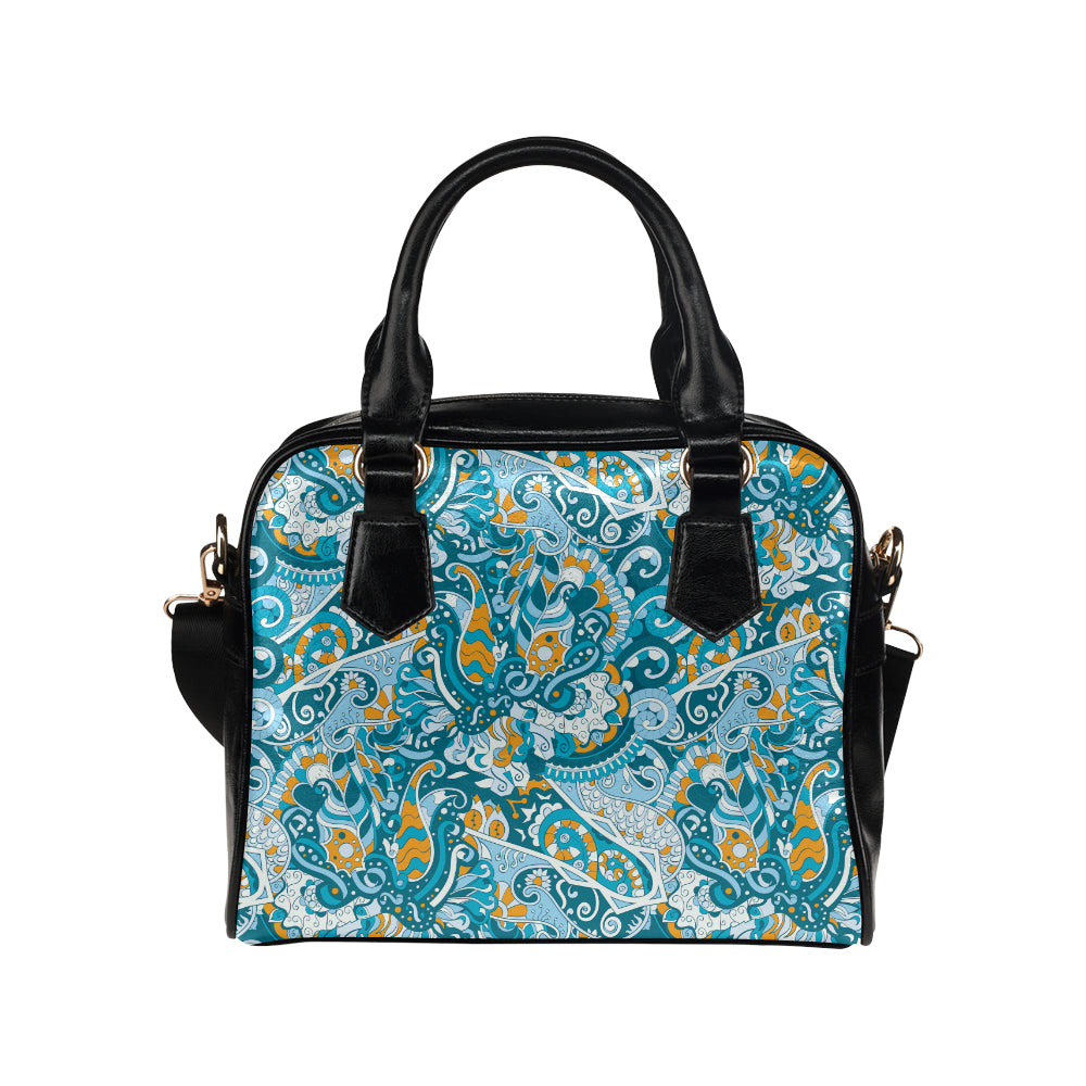 Funky Retro Pattern Print Design A03 Shoulder Handbag