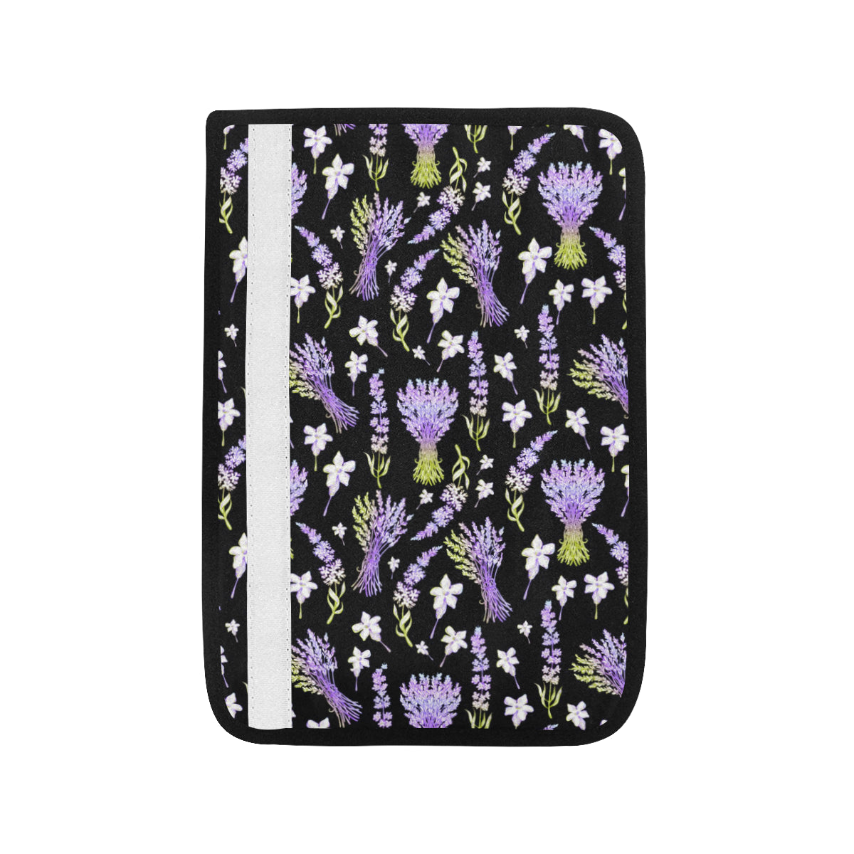 Lavender Pattern Print Design LV04 Car Seat Belt Cover