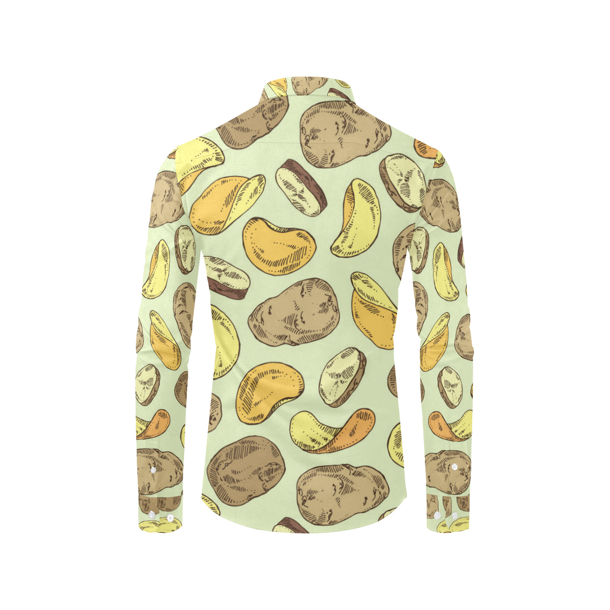 Potato Pattern Print Design A03 Men's Long Sleeve Shirt