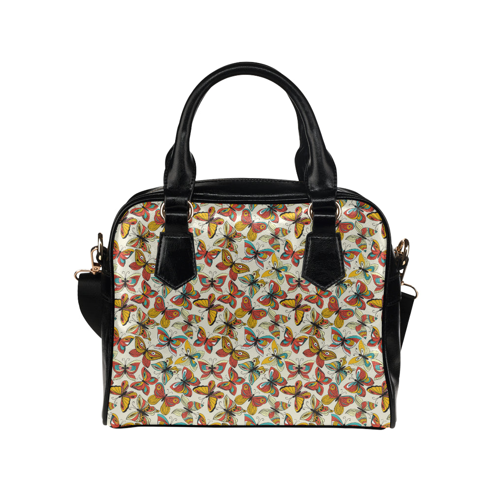Butterfly Pattern Print Design 02 Shoulder Handbag