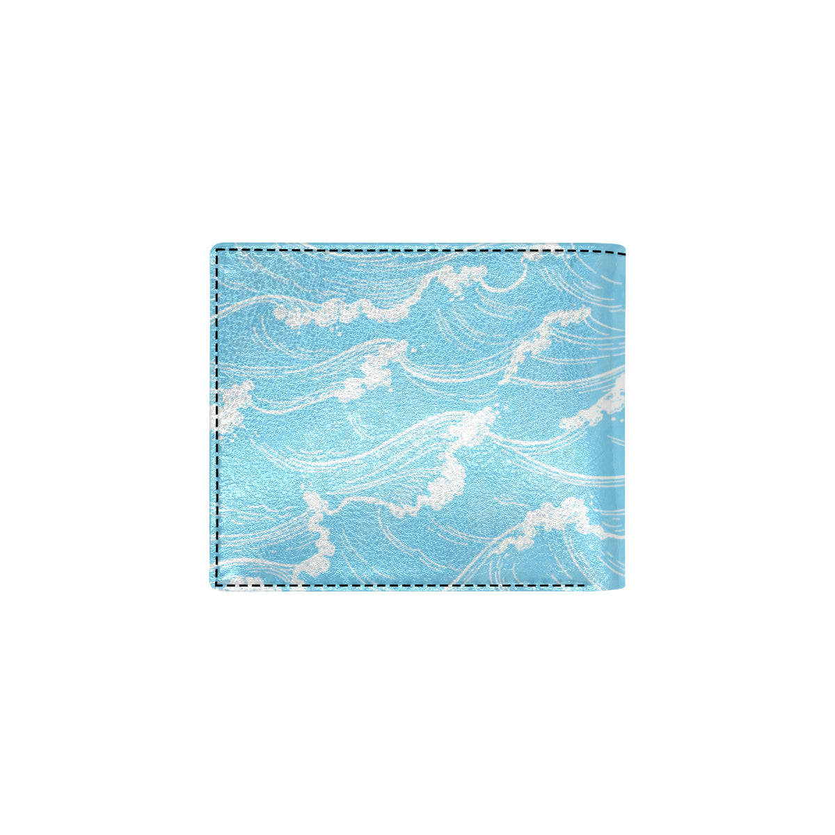 Ocean Wave Pattern Print Design A01 Men's ID Card Wallet