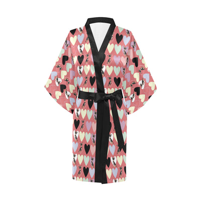 Chihuahua Pattern Print Design 01 Women's Short Kimono