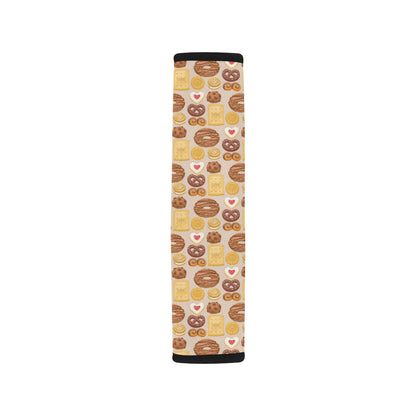 Cookie Pattern Print Design 02 Car Seat Belt Cover