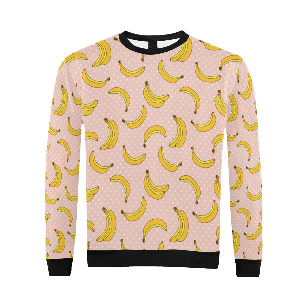 Banana Pattern Print Design BA06 Men Long Sleeve Sweatshirt