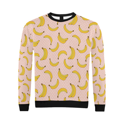 Banana Pattern Print Design BA06 Men Long Sleeve Sweatshirt