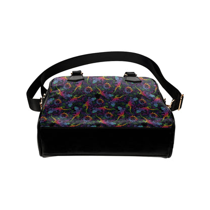 Gecko Rainbow Pattern Print Design 03 Shoulder Handbag